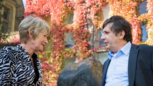 Professor Sir Andre Geim and Professor Dame Nancy Rothwell