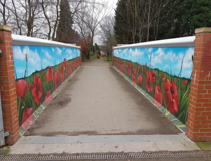 Poppy Bridge in Didsbury Park by Qubek.