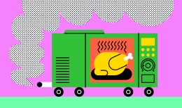 Illustration of the macro emissions of microwaves 