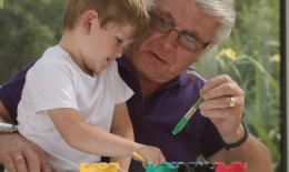 Grandfather and child