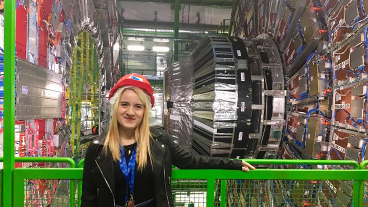 Raluca Cruceru at CERN in Switzerland.