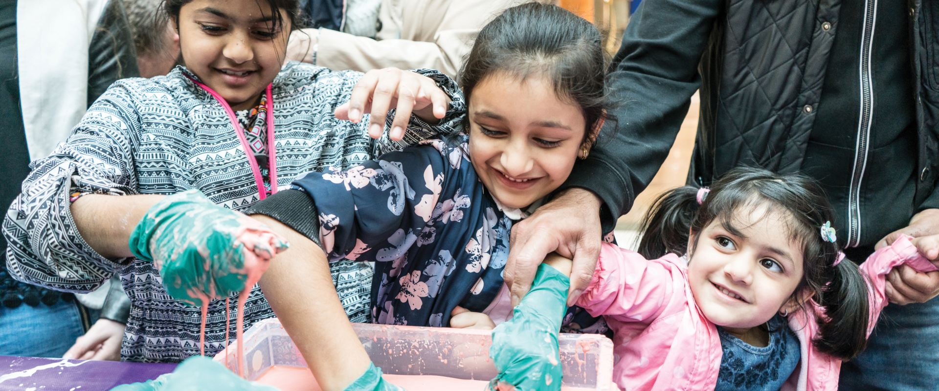 Children enjoying the ScienceX activities